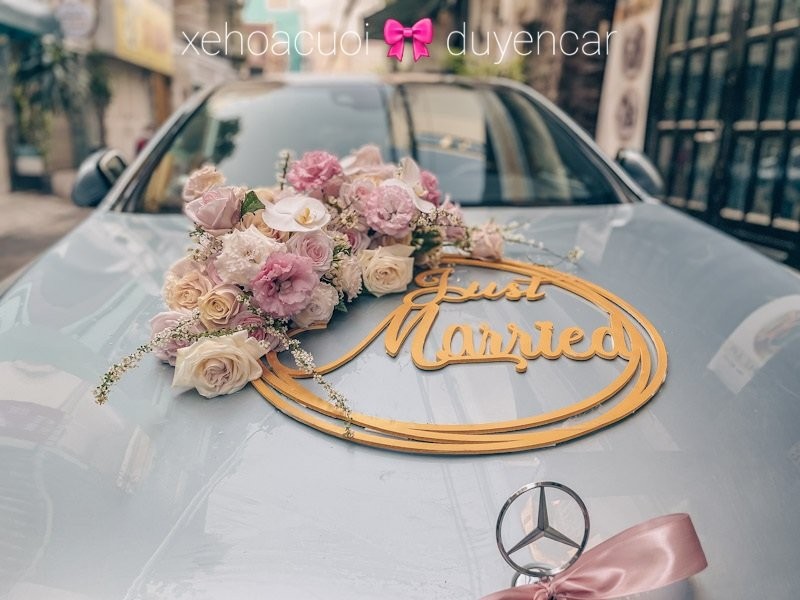 Hoa Tươi Cao Cấp - Hồng + Just married 0