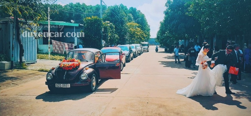 Xe Cưới Con Bọ Màu Nâu Cổ Điển 4