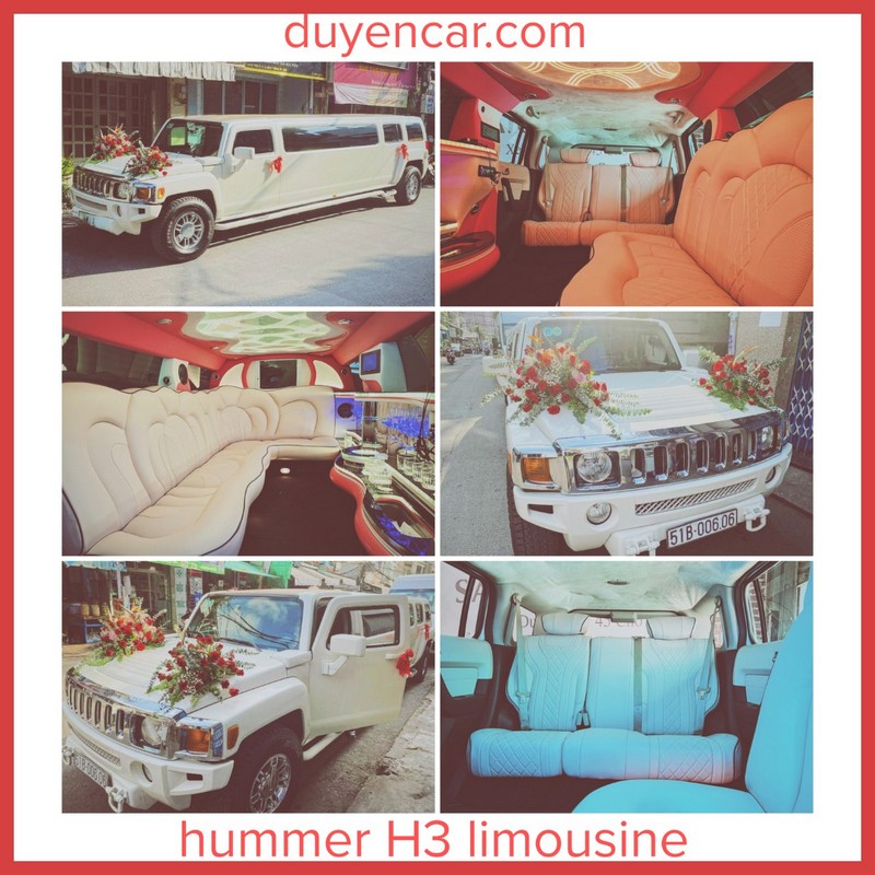 Cho thuê xe hoa siêu sang Hummer H3 Limousine - xehoacuoi.vn 0