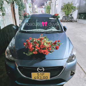Thuê Hoa Lụa - Trang Trí Xe Cưới Madza 2