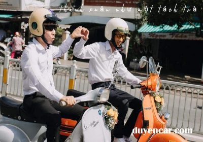 Thuê Vespa rước dâu theo xe hoa - xehoacuoi