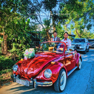 Cho thuê xe cưới tphcm - con bọ cổ điển mui trần màu đỏ xehoacuoi.vn